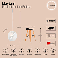 Maytoni Modern Reflex Подвесной светильник цвет: белый MOD154PL-L6W3K