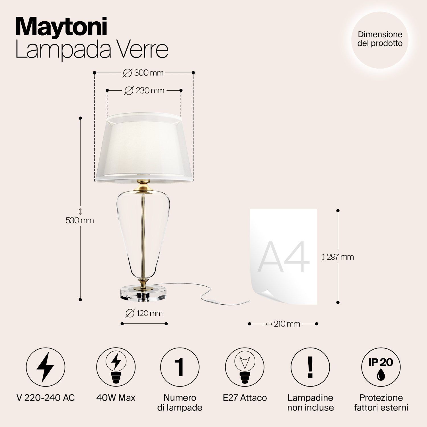 Maytoni Classic Verre Настольный светильник цвет: латунь Z005TL-01BS