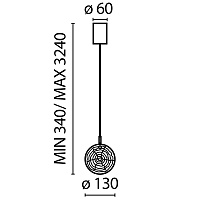 Maytoni Modern Frozen Подвесной светильник цвет: латунь MOD254PL-01BS
