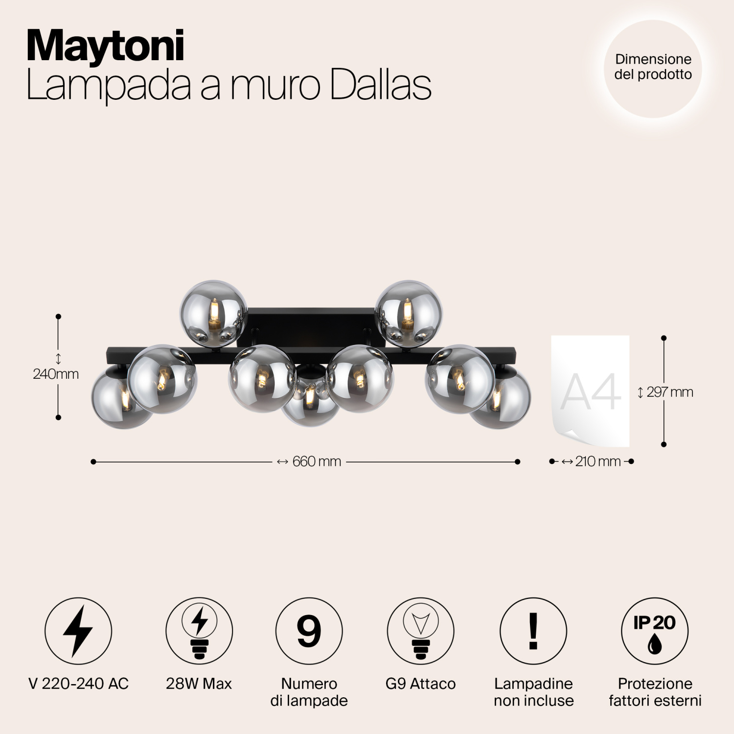 Maytoni Modern Dallas Настенный светильник (бра) цвет: черный MOD547WL-09B