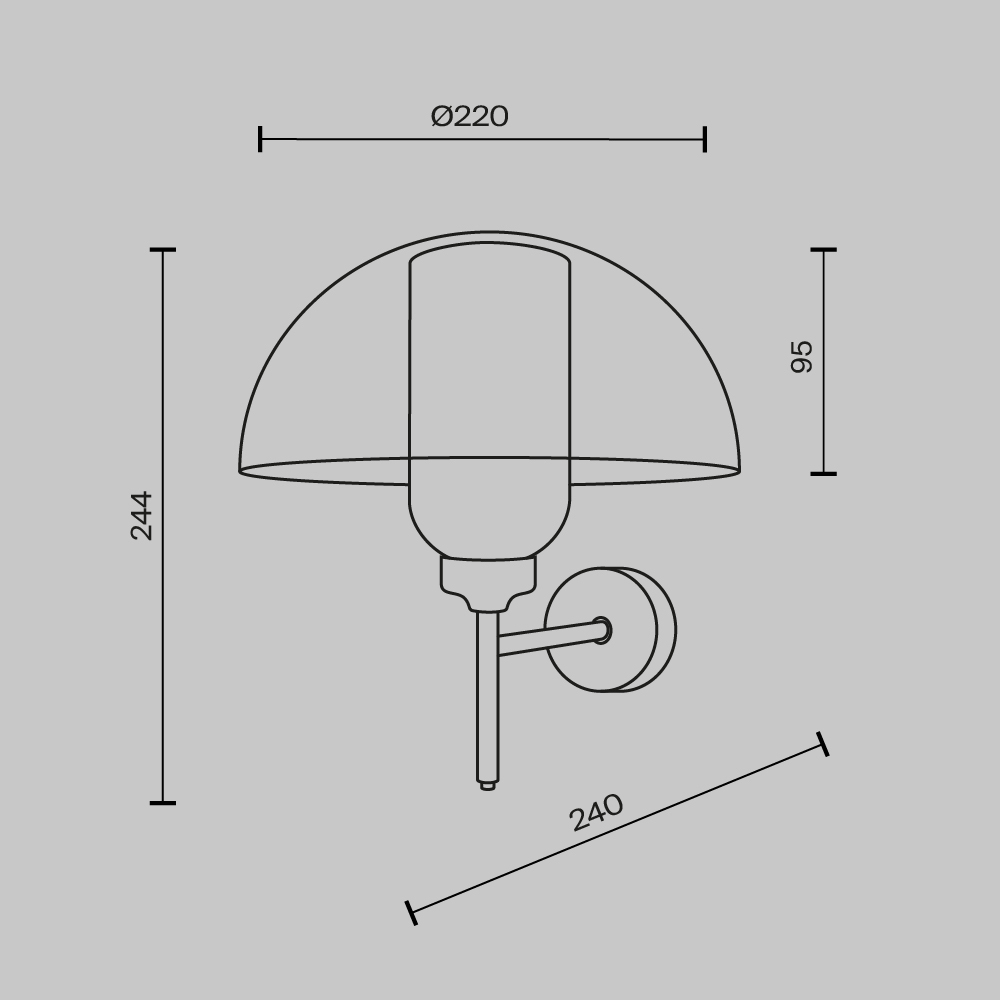 Maytoni Modern Memory Настенный светильник (бра) цвет: черный MOD177WL-01B