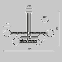 Maytoni Modern Teatro Подвесной светильник цвет: латунь MOD287PL-06BS