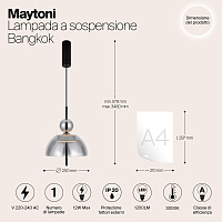 Maytoni Modern Bangkok Подвесной светильник цвет: черный MOD185PL-L6B3K4