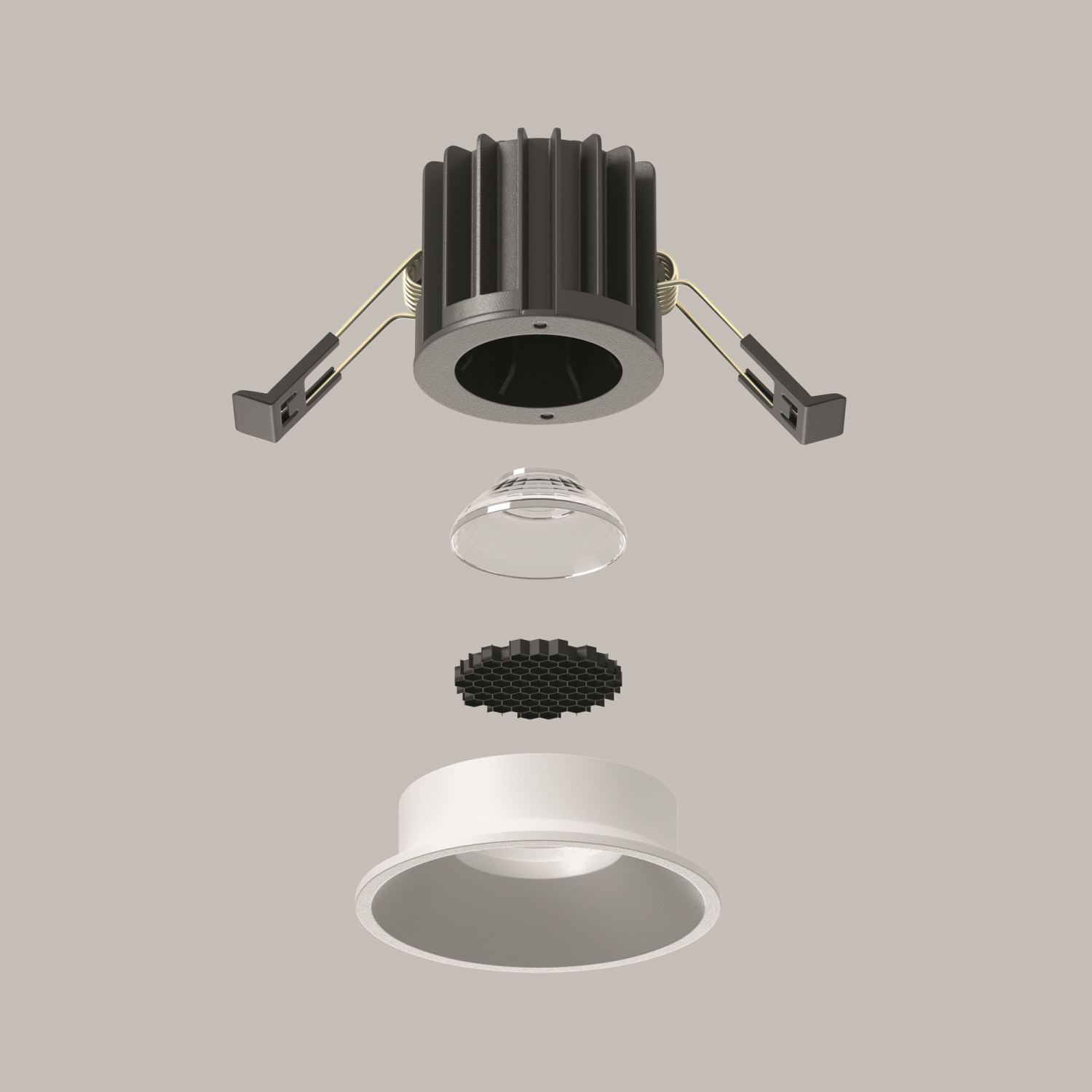 Maytoni Technical Round Встраиваемый светильник цвет: белый DL058-7W3K-W