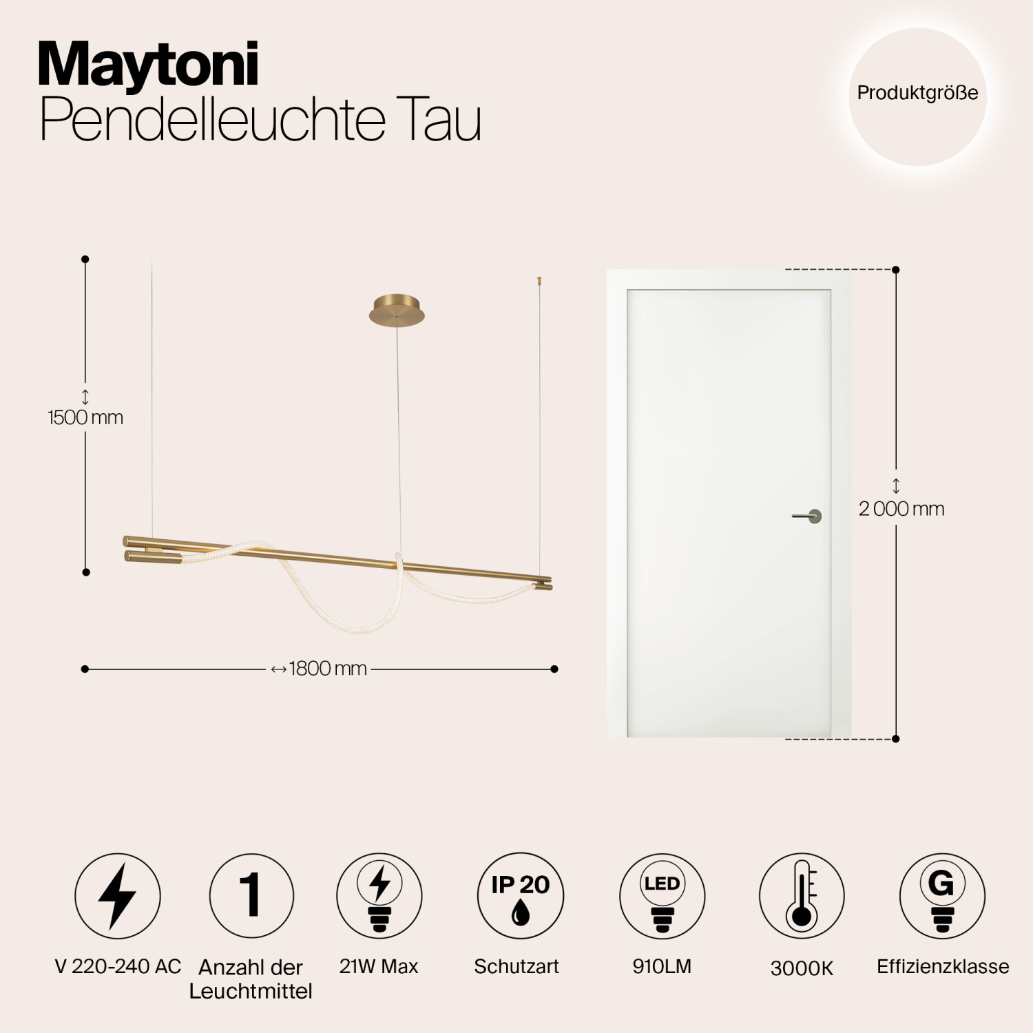 Maytoni Modern Tau Подвесной светильник цвет: золото MOD166PL-L20G3K
