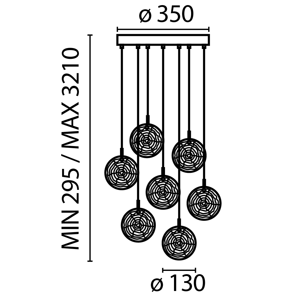 Maytoni Modern Frozen Подвесной светильник цвет: латунь MOD254PL-07BS