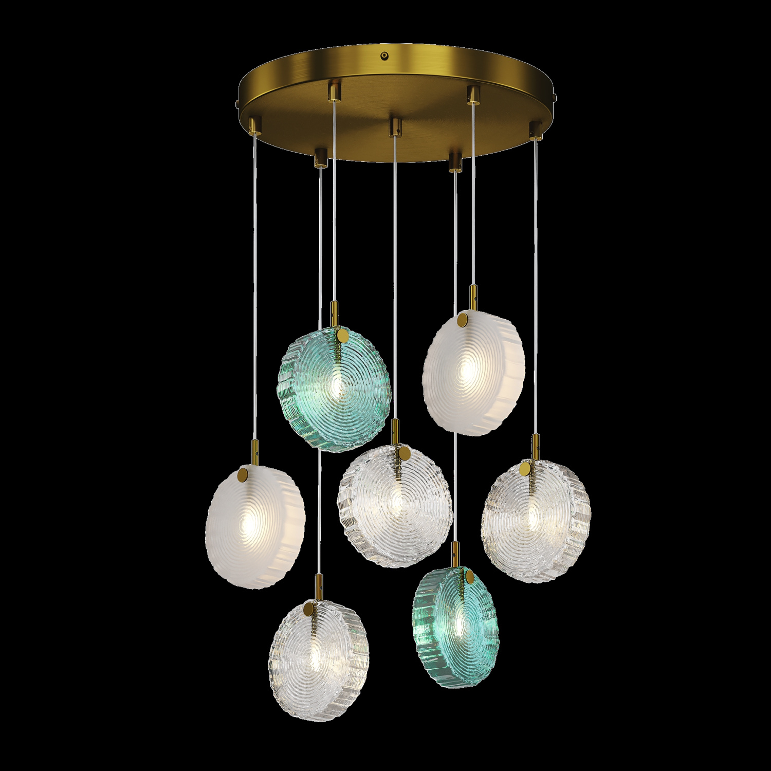 Maytoni Modern Frozen Подвесной светильник цвет: латунь MOD254PL-07BS