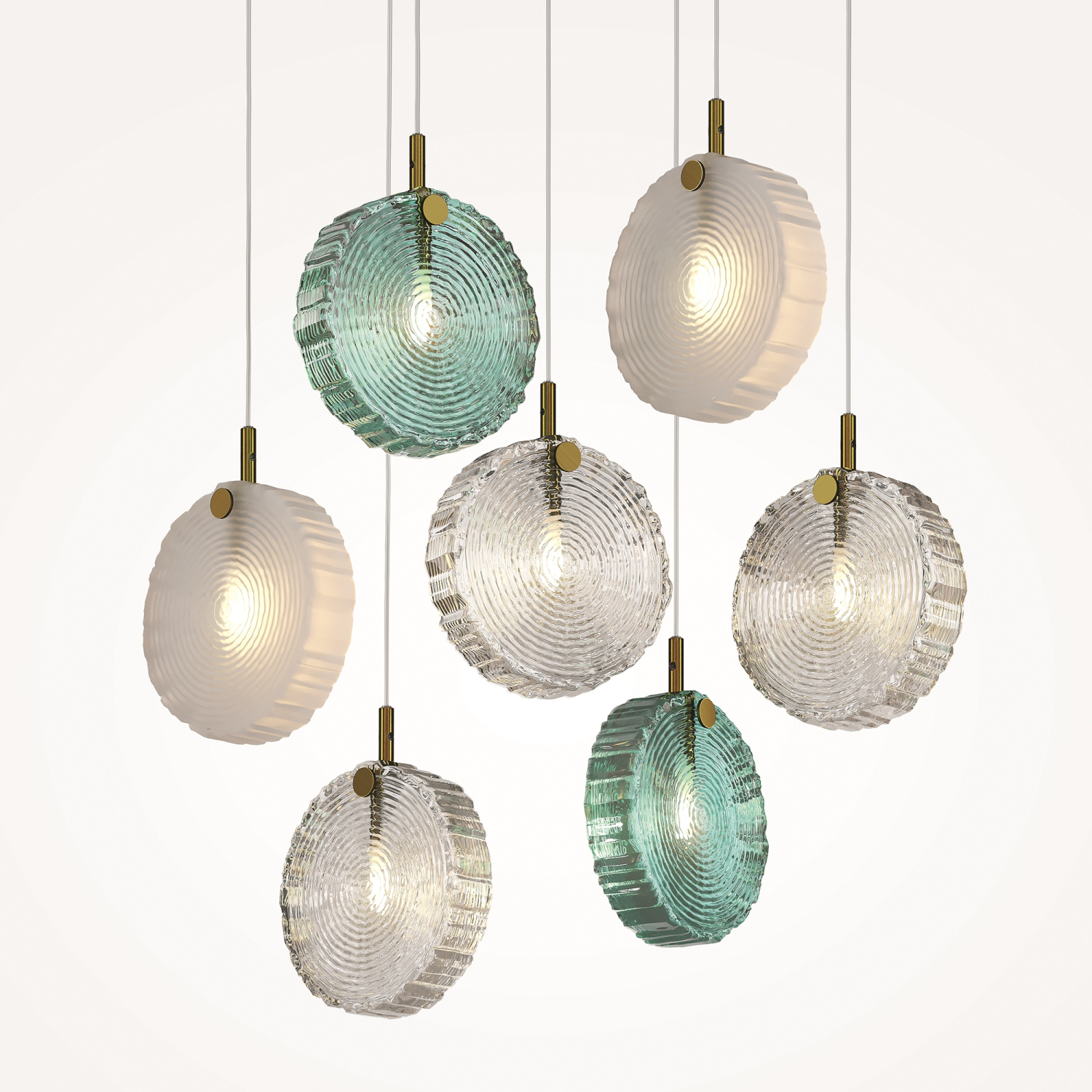 Maytoni Modern Frozen Подвесной светильник цвет: латунь MOD254PL-07BS