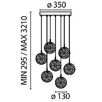 Maytoni Modern Frozen Подвесной светильник цвет: латунь MOD254PL-07BS