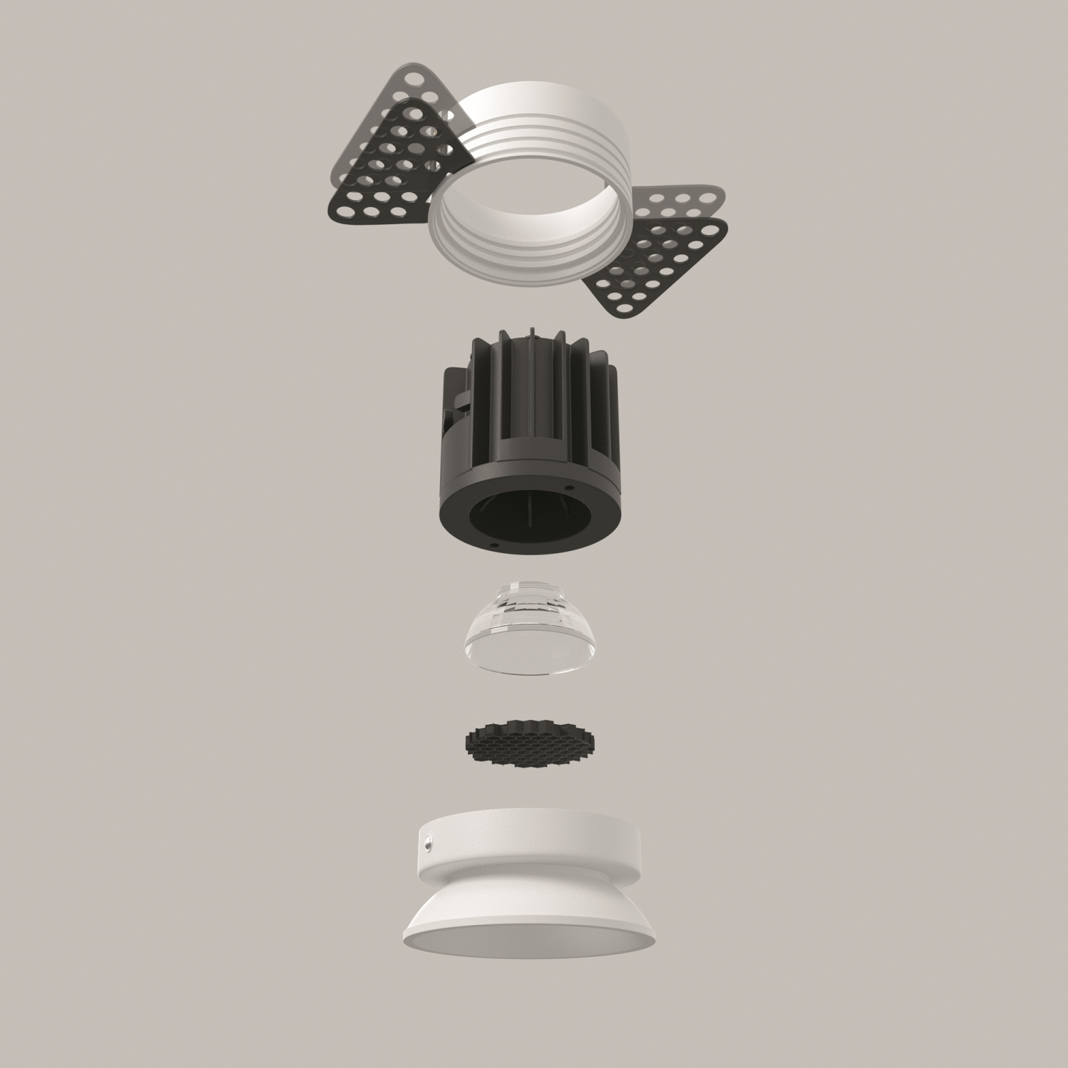 Maytoni Technical Round Встраиваемый светильник цвет: белый DL058-7W3K-TRS-W