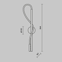 Maytoni Modern Tau Настенный светильник (бра) цвет: золото MOD166WL-L12G3K