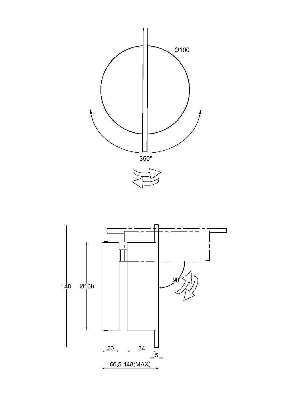 Maytoni Modern Nuance Настенный светильник (бра) цвет: черный MOD180WL-L4B3K