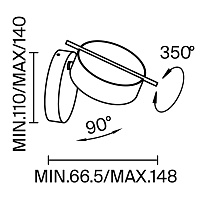 Maytoni Modern Nuance Настенный светильник (бра) цвет: черный MOD180WL-L4B3K