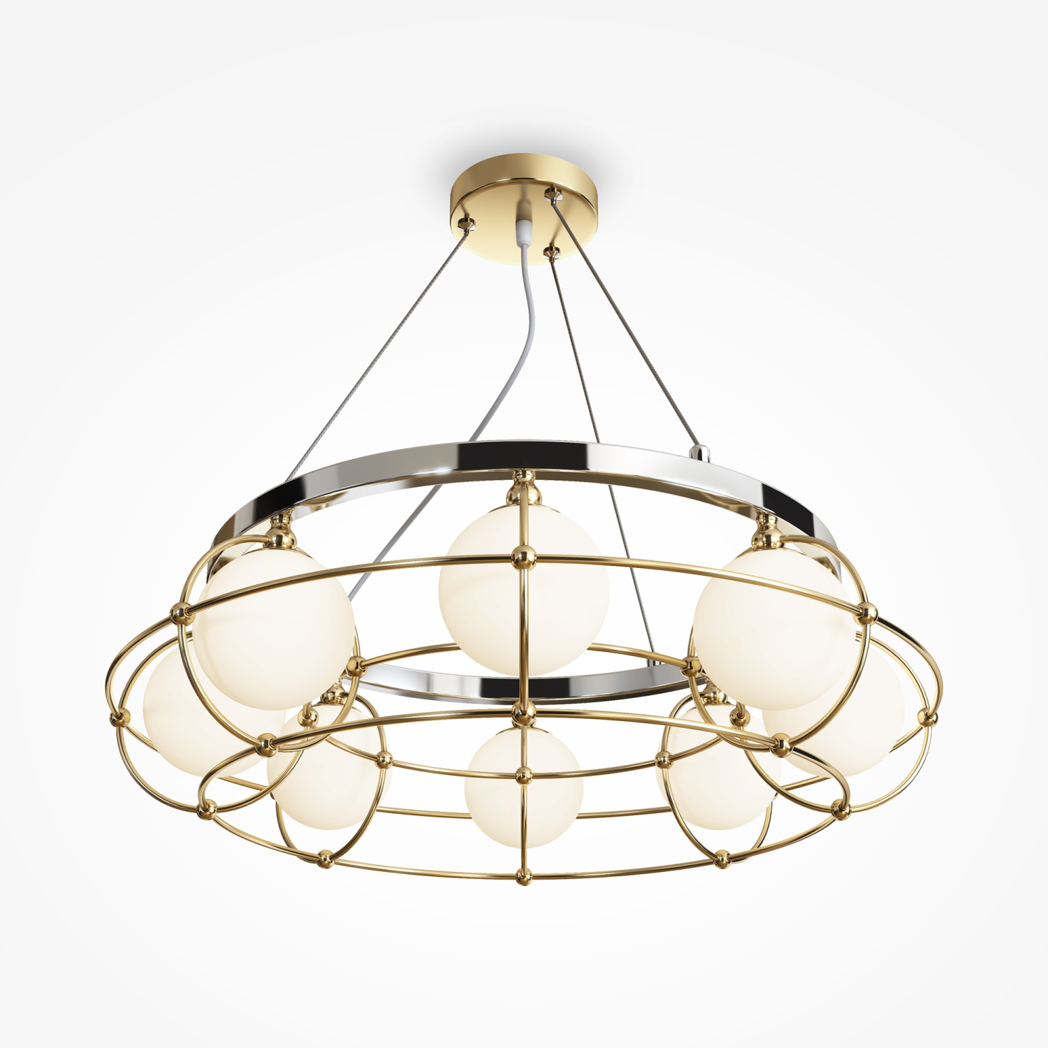 Maytoni Modern Carcass Подвесной светильник цвет: золото и хром MOD312PL-08GCH