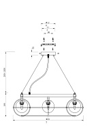 Maytoni Modern Carcass Подвесной светильник цвет: золото и хром MOD312PL-08GCH
