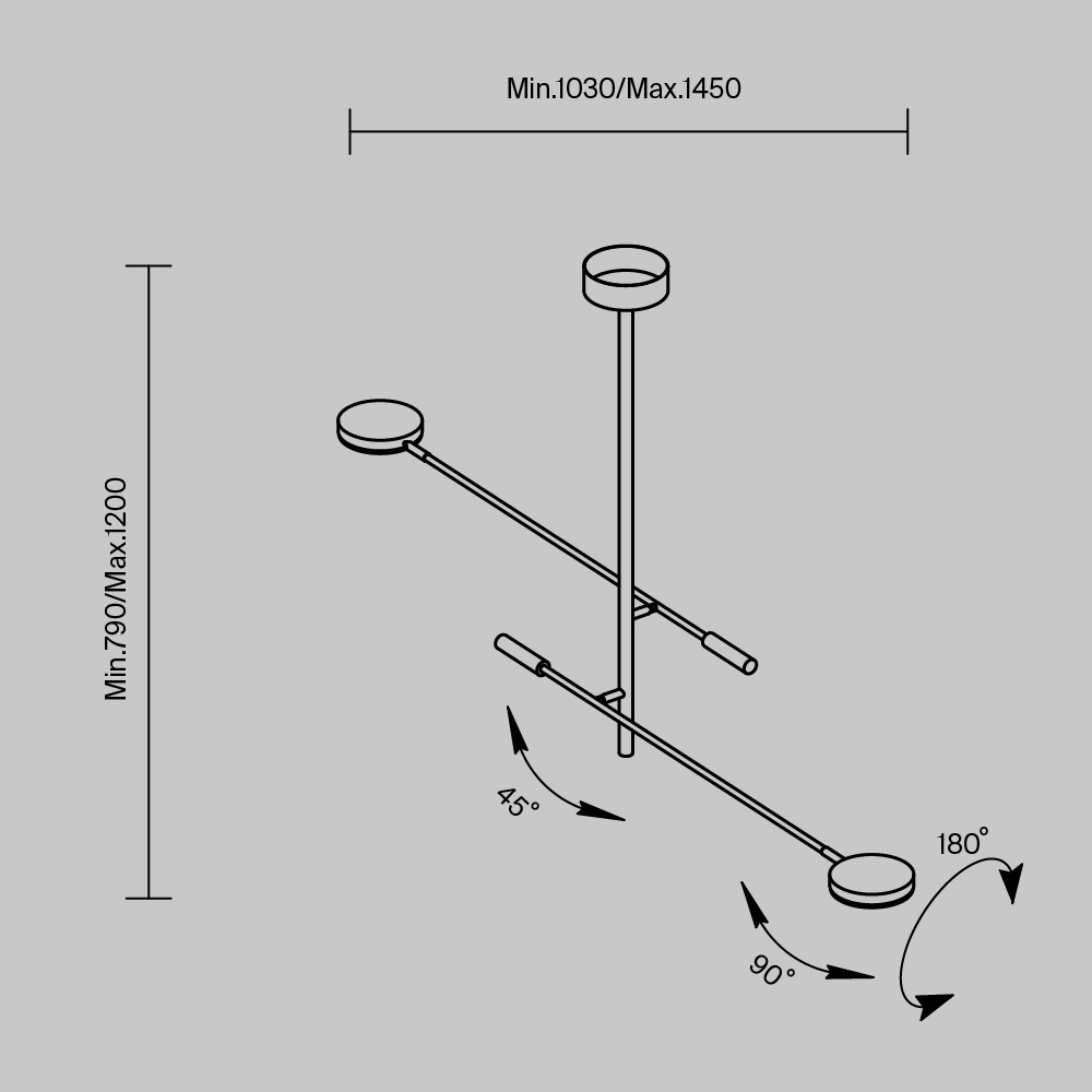 Maytoni Modern Fad Потолочный светильник цвет: черный MOD070CL-L15B3K1