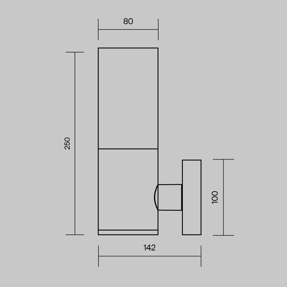 Maytoni Outdoor Willis Настенный светильник (бра) цвет: серый O418WL-01GR