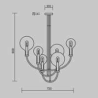 Maytoni Modern Status Подвесной светильник цвет: латунь MOD333PL-06BS
