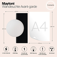 Maytoni Modern Avant-garde Настенный светильник (бра) цвет: черный MOD324WL-01B
