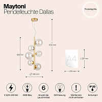 Maytoni Modern Dallas Подвесной светильник цвет: золото MOD545PL-06G