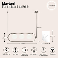 Maytoni Modern Erich Подвесной светильник цвет: никель MOD221PL-03N