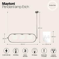 Maytoni Modern Erich Подвесной светильник цвет: никель MOD221PL-03N