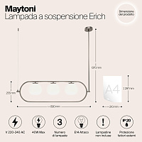 Maytoni Modern Erich Подвесной светильник цвет: никель MOD221PL-03N