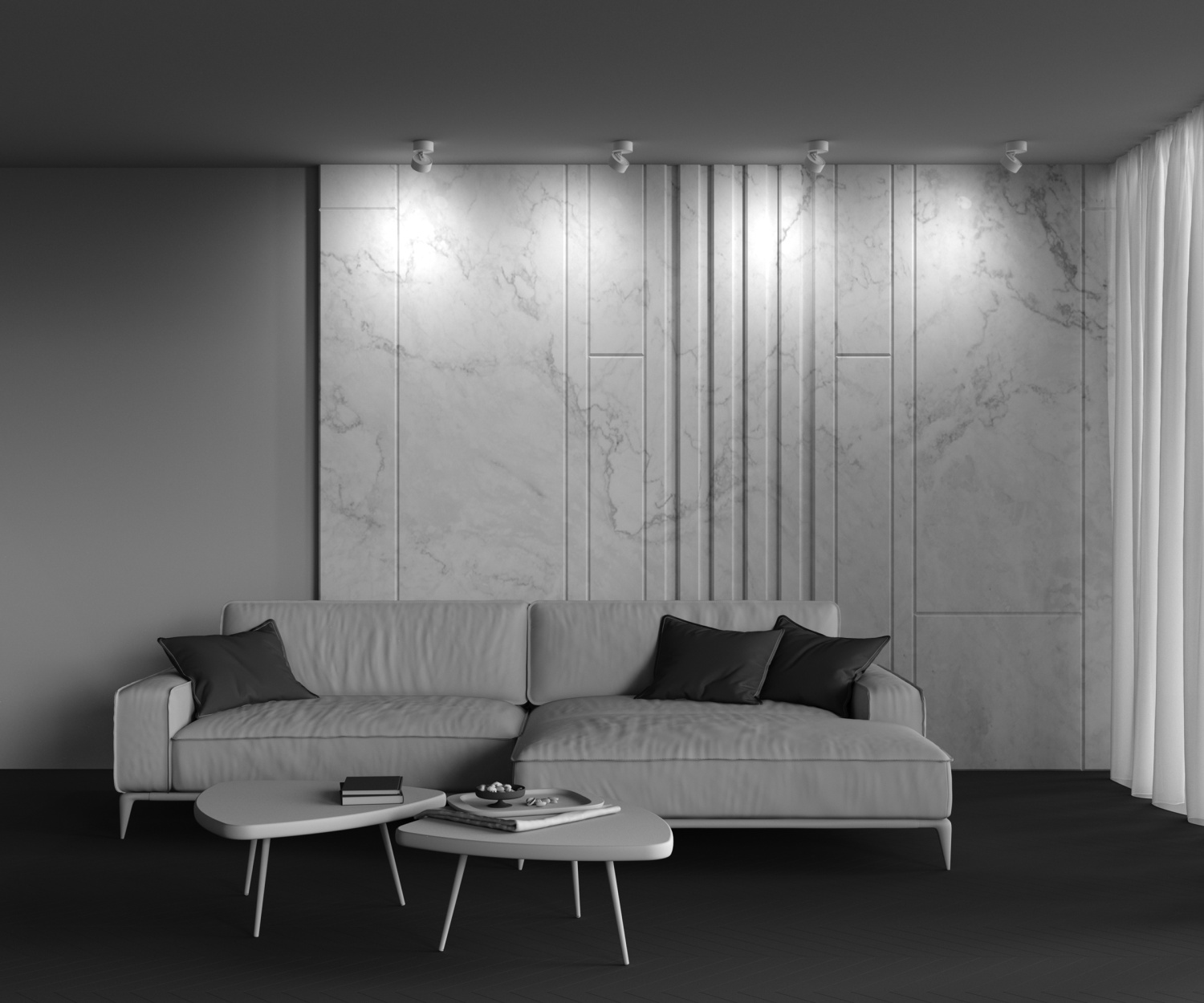 Maytoni Technical Onda Потолочный светильник цвет: белый C024CL-12W4K-W-1