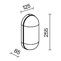 Maytoni Outdoor Candle Настенный светильник (бра) цвет: графит O449WL-01GF