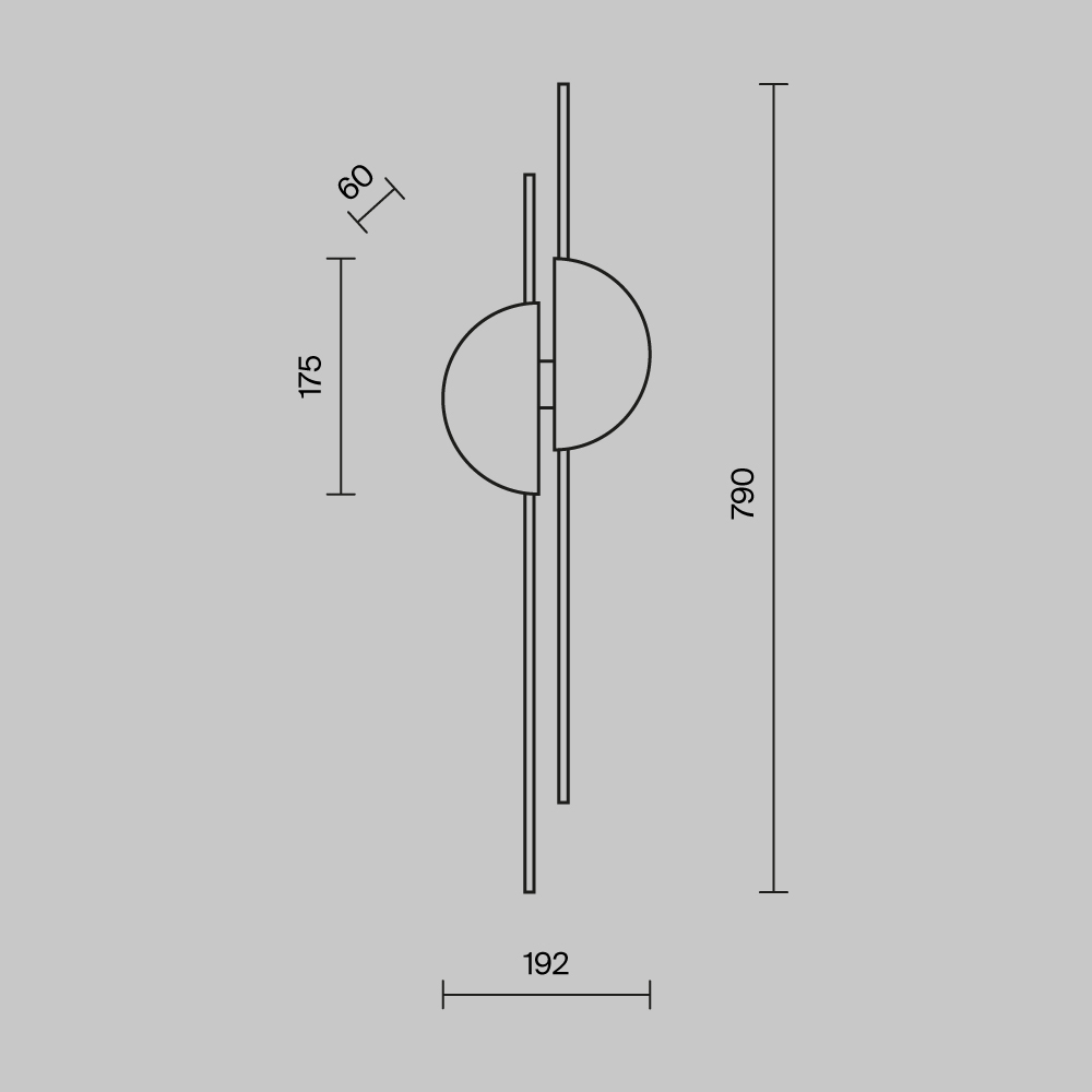 Maytoni Modern Skyline Настенный светильник (бра) цвет: черный MOD179WL-L22BS4K1