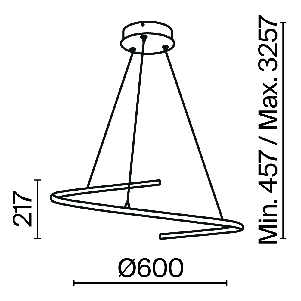 Maytoni Modern Curve Подвесной светильник цвет: черный MOD242PL-L33BK