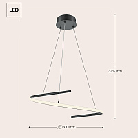 Maytoni Modern Curve Подвесной светильник цвет: черный MOD242PL-L33BK