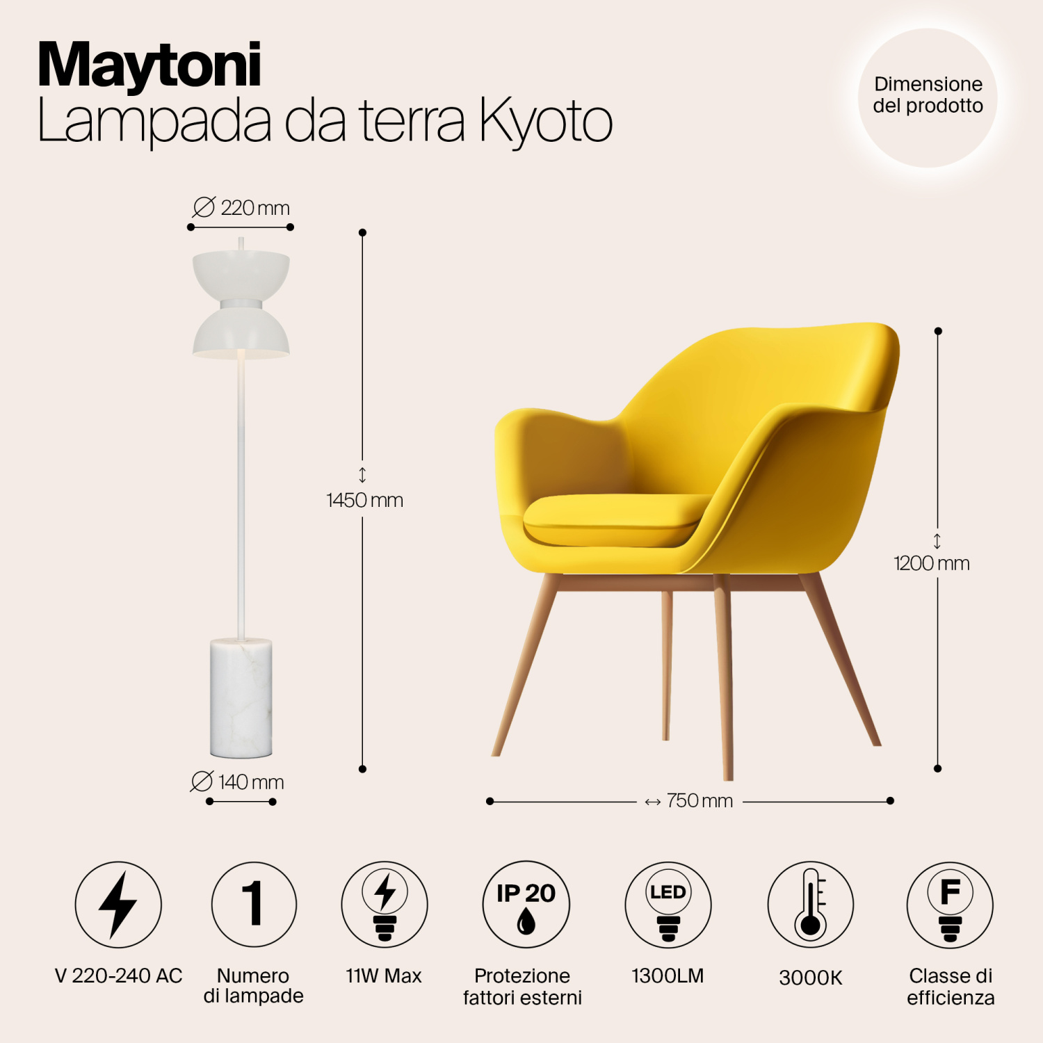 Maytoni Modern Kyoto Напольный светильник (торшер) цвет: белый MOD178FL-L11W3K