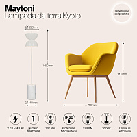 Maytoni Modern Kyoto Напольный светильник (торшер) цвет: белый MOD178FL-L11W3K