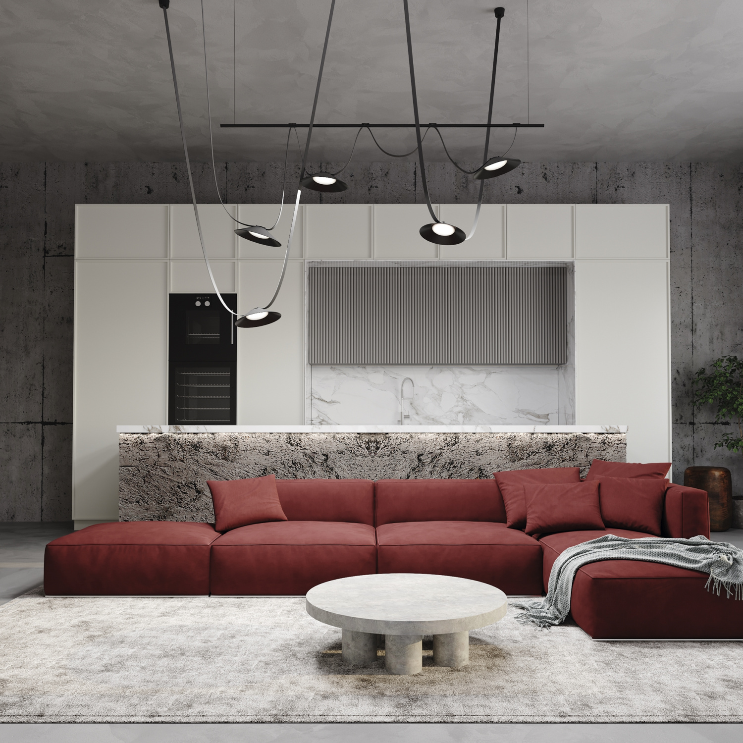 Maytoni Technical Campana Подвесной светильник цвет: черный TR127B-12W3K-B