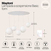 Maytoni Modern Basic form Подвесной светильник цвет: белый MOD321PL-05W1