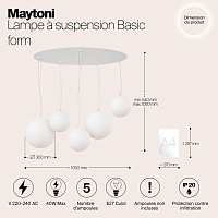 Maytoni Modern Basic form Подвесной светильник цвет: белый MOD321PL-05W1