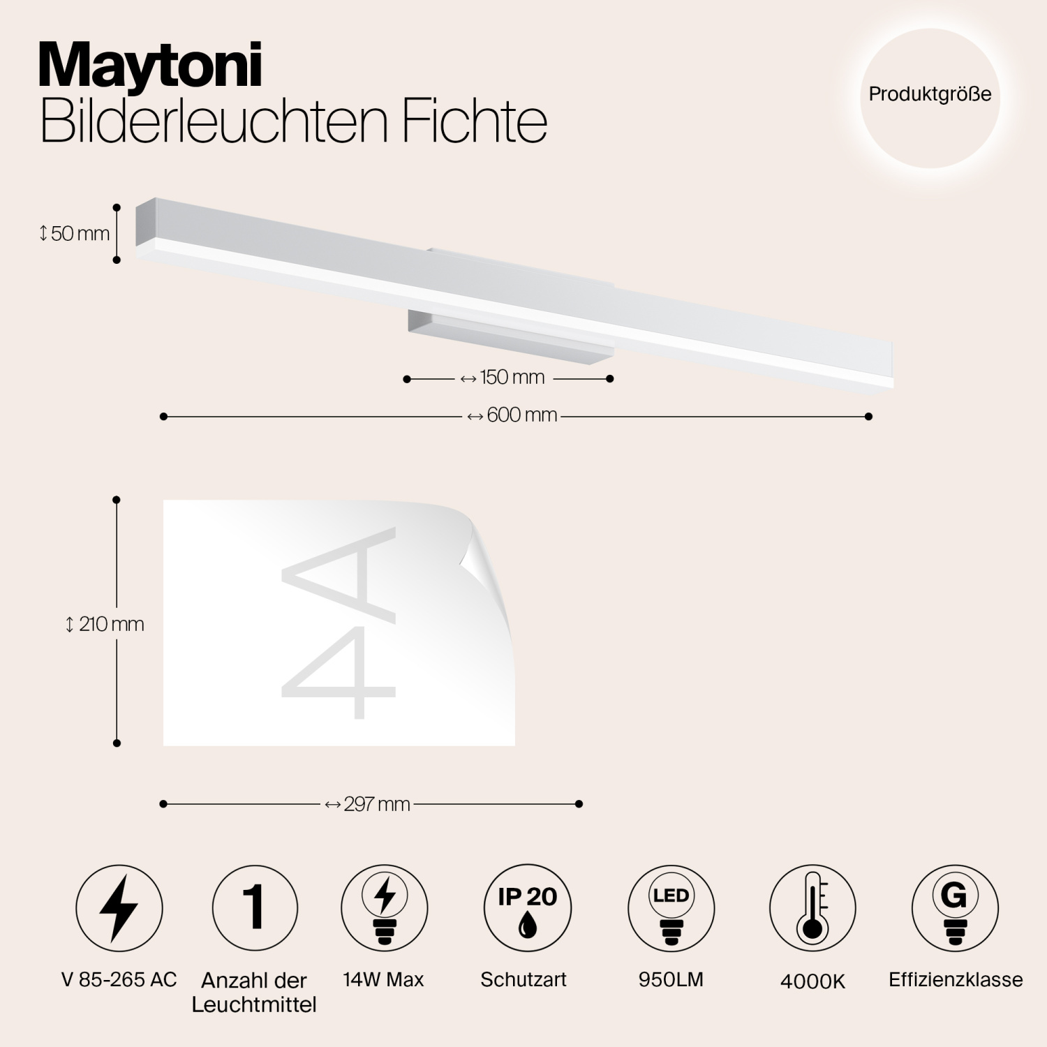 Maytoni Modern Fichte Подсветка цвет: белый MIR012WL-L14W4K
