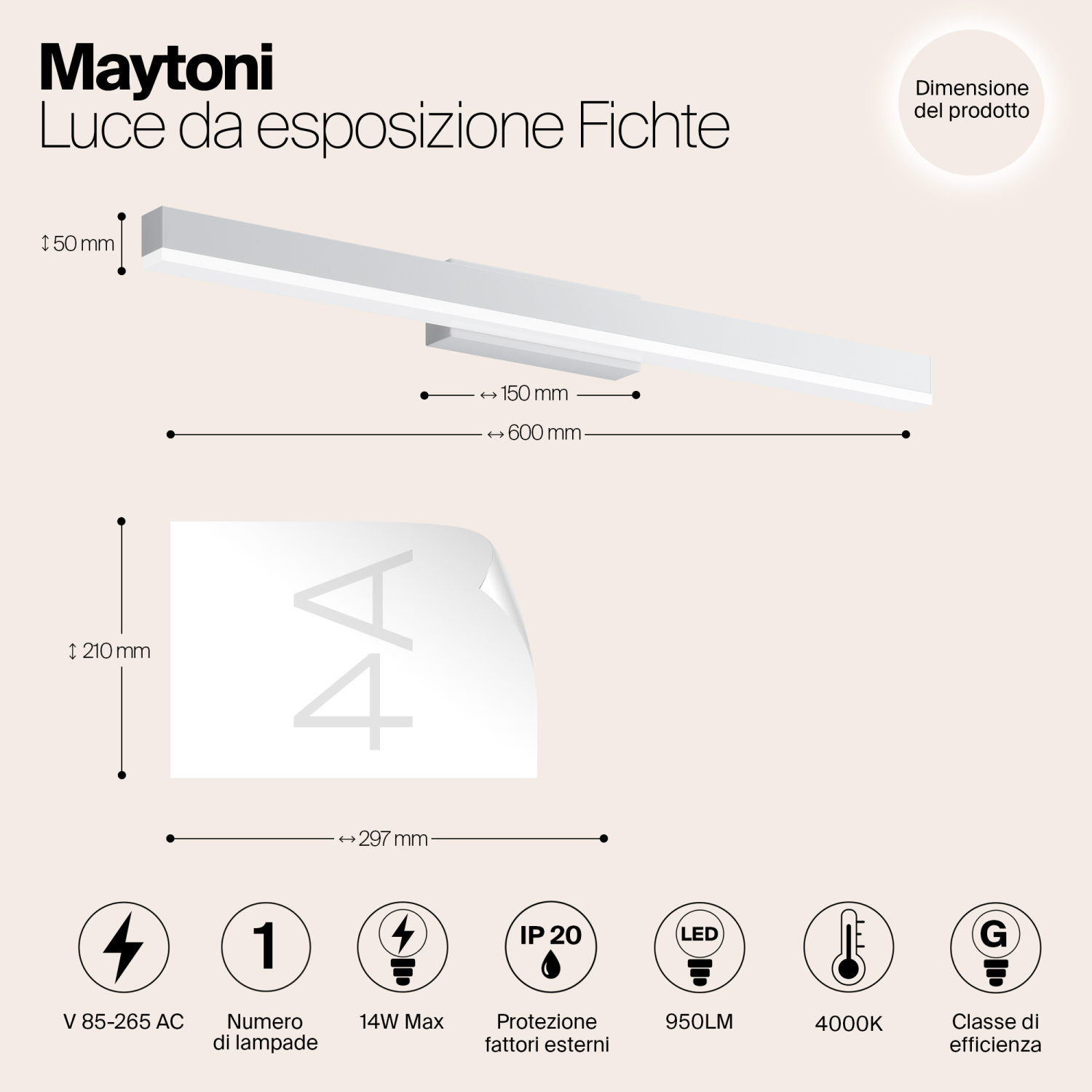 Maytoni Modern Fichte Подсветка цвет: белый MIR012WL-L14W4K