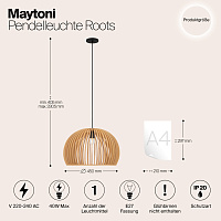 Maytoni Modern Roots Подвесной светильник цвет: черный MOD195PL-01W1