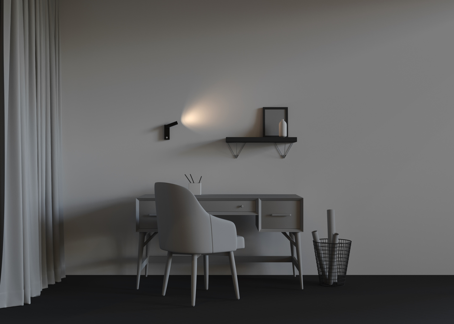 Maytoni Technical Twist Настенный светильник (бра) цвет: черный C077WL-L3B3K