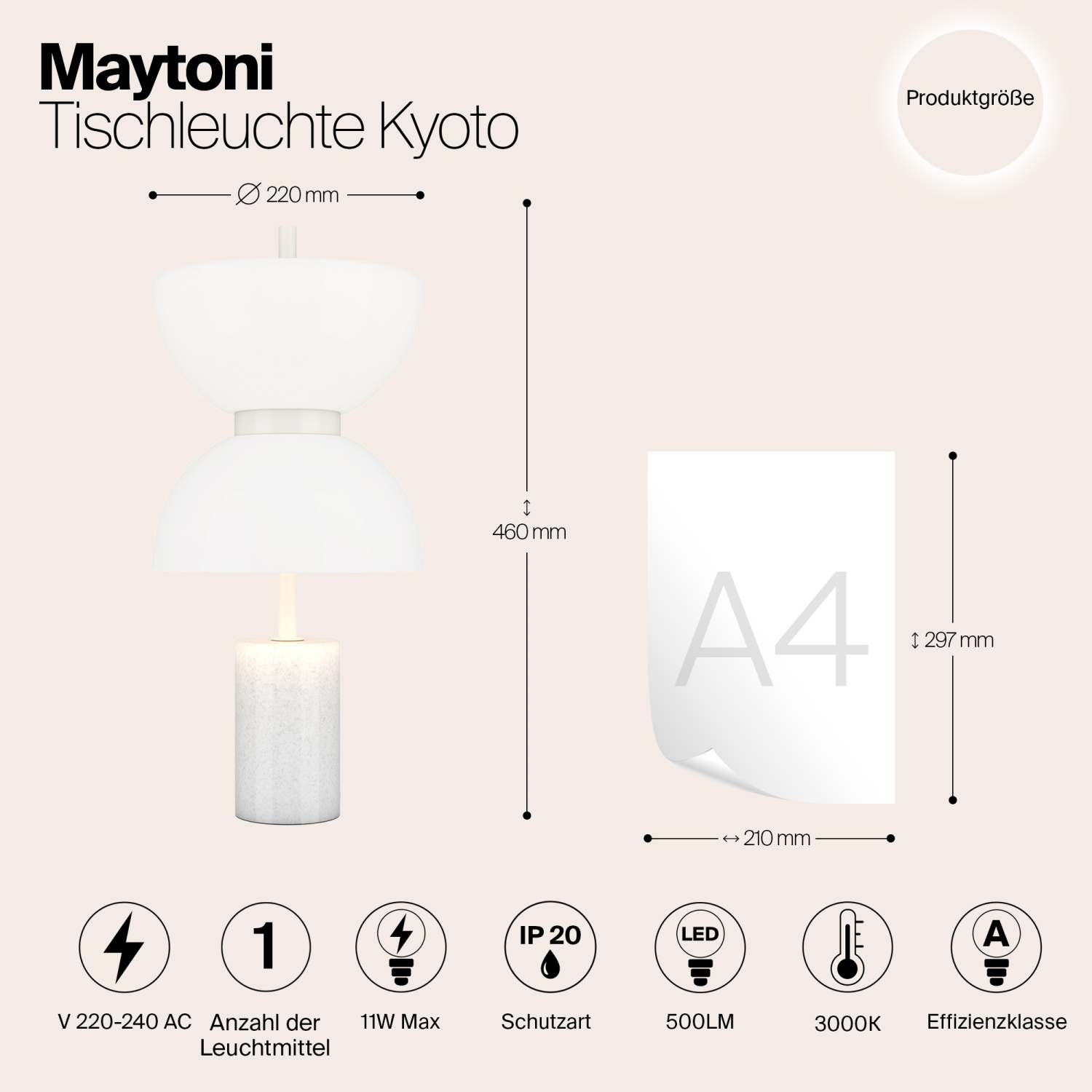 Maytoni Modern Kyoto Настольный светильник цвет: белый MOD178TL-L11W3K