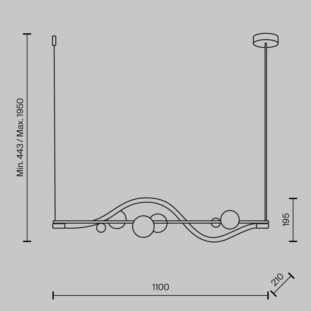 Maytoni Modern Oasis Подвесной светильник цвет: латунь MOD289PL-L13BS3K