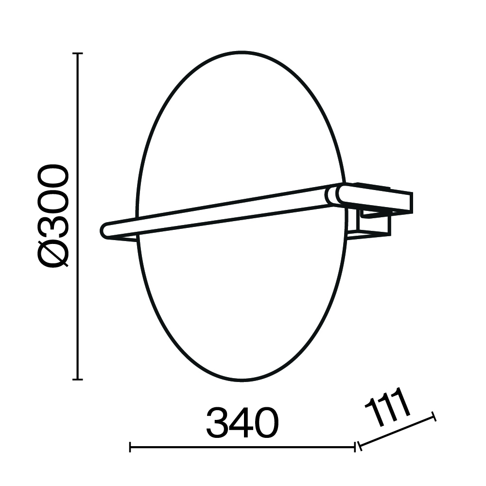 Maytoni Modern Mira Настенный светильник (бра) цвет: черный MOD279WL-L14B3K