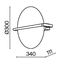 Maytoni Modern Mira Настенный светильник (бра) цвет: черный MOD279WL-L14B3K