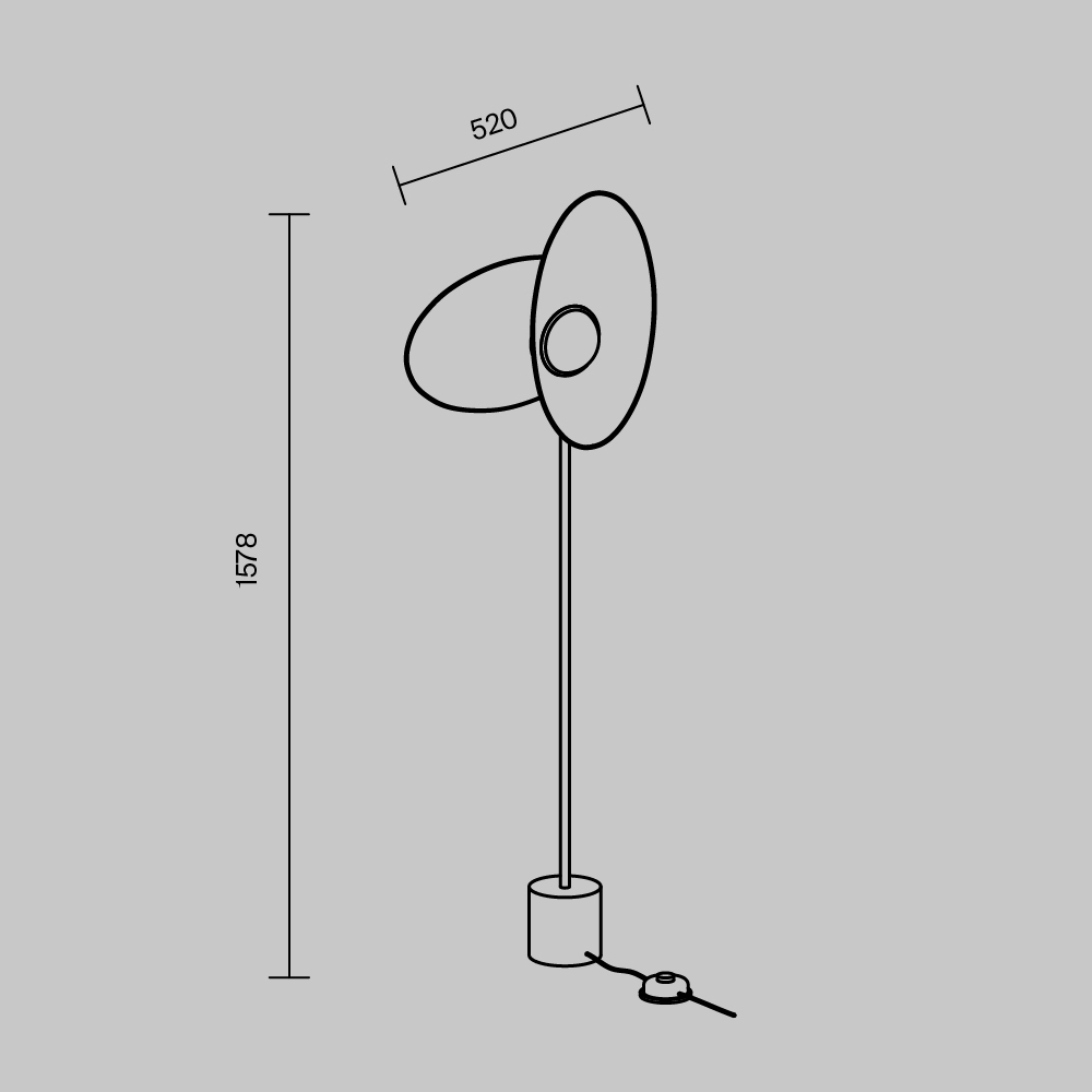 Maytoni Modern Evolution Напольный светильник (торшер) цвет: черный MOD396FL-L10W3K
