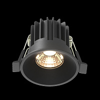 Maytoni Technical Round Встраиваемый светильник цвет: черный DL058-7W3K-B