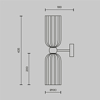 Maytoni Modern Antic Настенный светильник (бра) цвет: золото MOD302WL-02GR