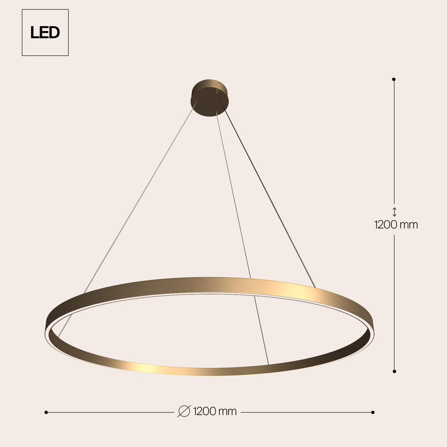 Maytoni Modern Rim Подвесной светильник цвет: латунь MOD058PL-L65BS3K