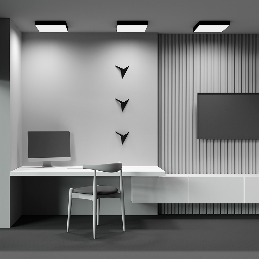 Maytoni Technical Zon Потолочный светильник цвет: черный C032CL-45W3K-SQ-B